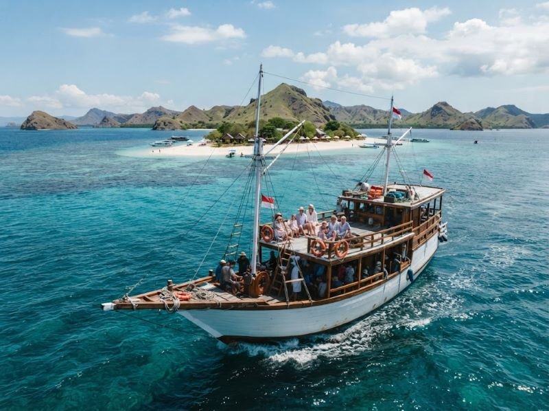 boat trip from Labuan Bajo toward Kanawa Island