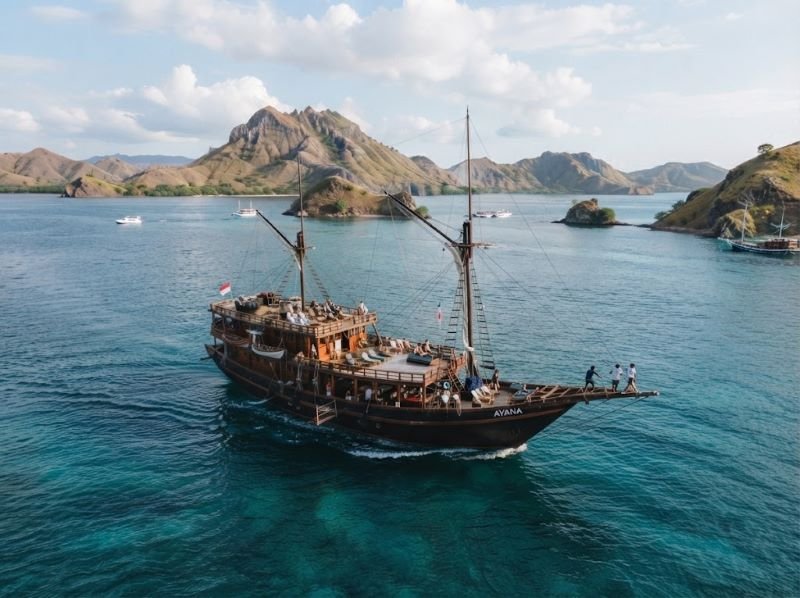 phinisi liveaboard during a Labuan Bajo sailing trip