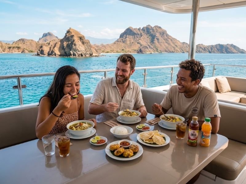 enjoying soto on a boat