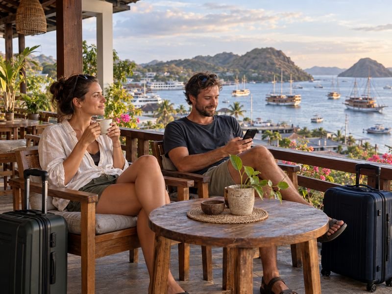 Relaxing after Komodo sailing in Labuan Bajo